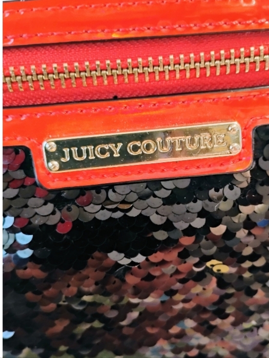 Juicy Couture Red Leopard Sequin Mini Backpack with  Heart Charm. main image 5